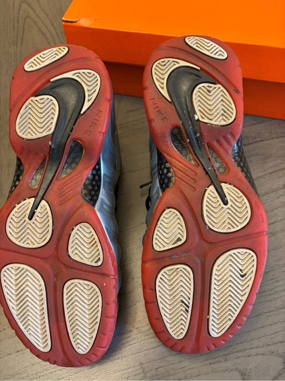 Nike Men’s Crimson Metallic Foamposite Pro Sneakers